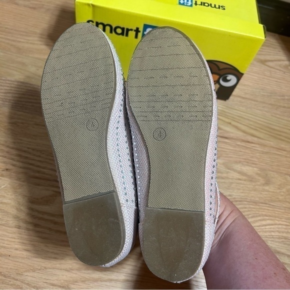 Smartfit Pink Jeweled Flats Dress Shoes Sz 4 NEW Kids Girls - Picture 6 of 7